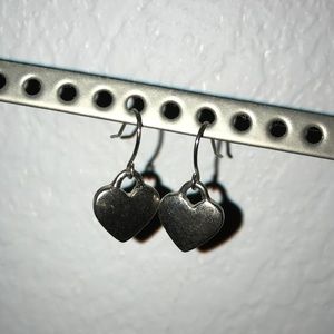 silver heart earrings